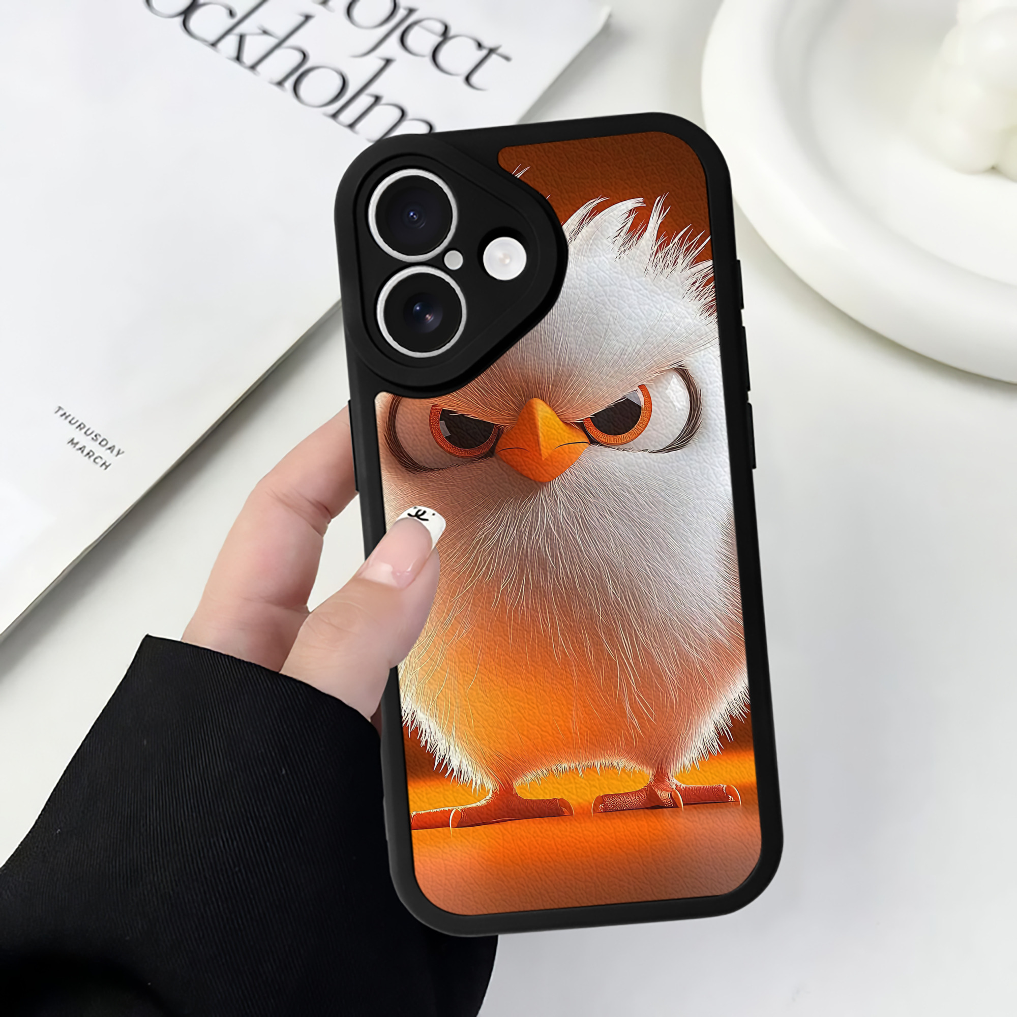 （画像用） Angry Birds アングリーバード 【iPhone 16シリーズ対応】シリコンスマホケース（レザー調） 材質：シリコン
